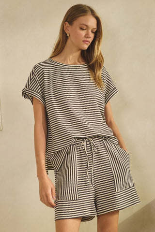 Oddi Striped Lounge Short Set – Easy Summer Comfort