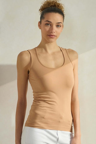 Yelete Round Neck High Back Shapewear Tank