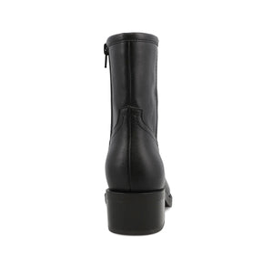 MIA Shoes Dagny Boot – Black Square Toe Ankle Boot with Block Heel