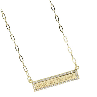 Treasure Jewels - Wait on the Lord Gold Necklace