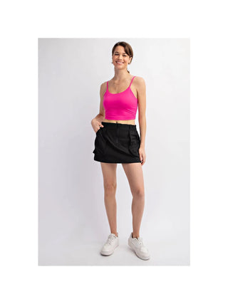 Rae Mode Butter Basic Cropped Camisole (Brami) | Recycled Performance Fabric - Sonic Pink