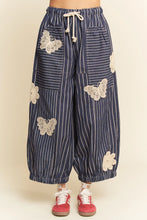 Load image into Gallery viewer, Davi &amp; Dani Lightweight Soft Denim Stripe Wide Barrel Pants | Women’s Relaxed Fit
