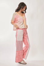 Load image into Gallery viewer, Davi &amp; Dani Floral Star Patch Detail Washed Pants
