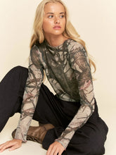 Load image into Gallery viewer, Davi &amp; Dani Tree Camo Mesh Top
