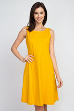 Load image into Gallery viewer, Array Yelete Sleeveless Comb-Cotton A-Line Dress with Pockets
