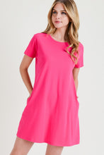 Load image into Gallery viewer, Array Yelete Short Sleeve Cut Out Back Dress with Pockets
