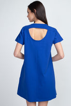 Load image into Gallery viewer, Array Yelete Short Sleeve Cut Out Back Dress with Pockets

