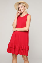 Load image into Gallery viewer, Array Yelete Sleeveless Ruffle Dress with Pockets
