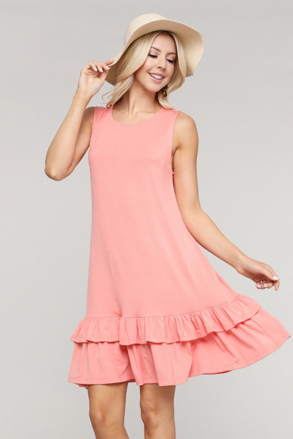Array Yelete Sleeveless Ruffle Dress with Pockets