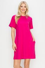Load image into Gallery viewer, Array Yelete On The Go T- Shirt Dress With Pockets

