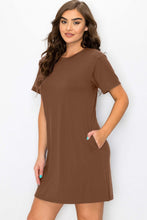 Load image into Gallery viewer, Array Yelete On The Go T- Shirt Dress With Pockets
