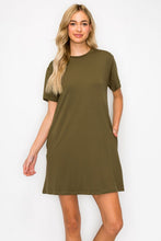 Load image into Gallery viewer, Array Yelete On The Go T- Shirt Dress With Pockets
