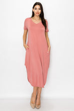 Load image into Gallery viewer, Array Yelete Casual Curved Hem Midi Dress with Pockets
