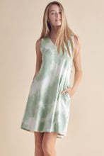 Load image into Gallery viewer, Array Yelete Fit and Flare V-Neck Tie Dye Dress
