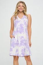 Load image into Gallery viewer, Array Yelete Fit and Flare V-Neck Tie Dye Dress
