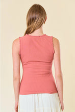 Load image into Gallery viewer, Doe &amp; Rae V-Neck Frilled Knit Top – Rayon Spandex Blend
