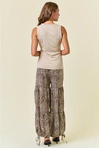Doe & Rae V-Neck Frilled Knit Top – Rayon Spandex Blend