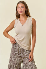 Load image into Gallery viewer, Doe &amp; Rae V-Neck Frilled Knit Top – Rayon Spandex Blend
