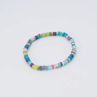 Treasure Jewels - Dainty Aquamarine Beaded Bracelet