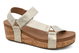 Corkys Don't Tempt Me Sandal - Gold Washed Metallic