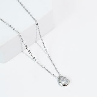 Treasure Jewels - Drop of Love Necklace Silver