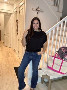 Charlotte Avery Short Sleeve Scuba Oversized Top