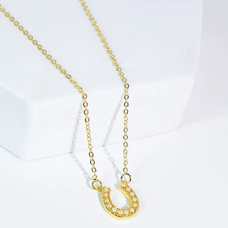 Treasure Jewels - Lucky Horseshoe Pearl Necklace