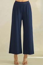 Load image into Gallery viewer, UltraCozy Peach Skin Wide Leg Pants - Navy
