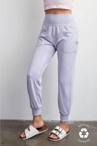 Rae Mode Butter Soft Joggers With Pockets – High-Waist Lounge Fit - Lavender Fog