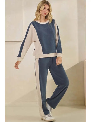 Yelete Corded Denim/Ivory Pullover