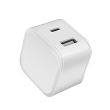 Load image into Gallery viewer, Dual Port Wall Charger – USB-A + USB-C Fast Charging Adapter (17W)
