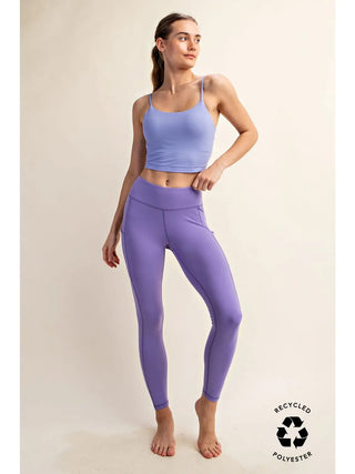 Rae Mode Butter Basic Cropped Camisole (Brami) | Recycled Performance Fabric - Blue Hyacinth