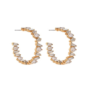 40mm Rectangle Bead Open Hoops