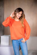 Load image into Gallery viewer, Sew In Love Long Sleeve Open Back Tie Top – Stylish And Cute
