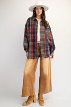 Load image into Gallery viewer, Easel Washed Plaid Shirt Tunic
