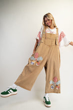 Load image into Gallery viewer, Easel Flower Patch Washed Denim Overalls
