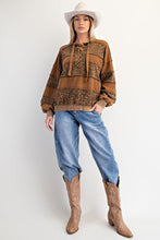 Load image into Gallery viewer, Easel Long Sleeve Mixed Animal Print Hoodie
