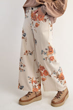 Load image into Gallery viewer, Easel Flower Print Stretch Washed Twill Pants

