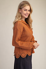 Load image into Gallery viewer, Easel Laced Up Front Sweater
