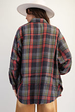 Load image into Gallery viewer, Easel Washed Plaid Shirt Tunic
