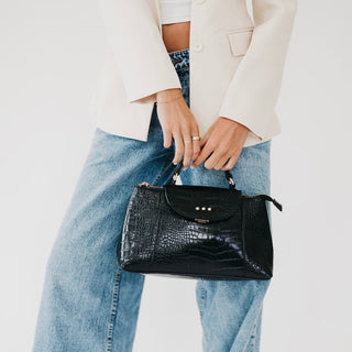 Elena Croc Embossed Crossbody