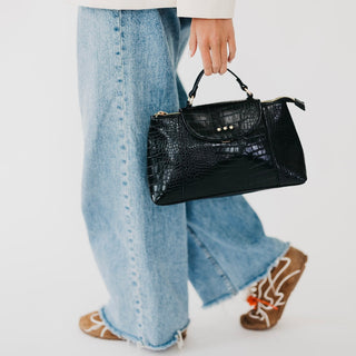 Elena Croc Embossed Crossbody