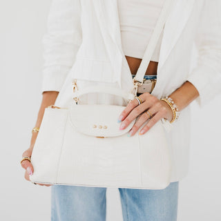 Elena Croc Embossed Crossbody