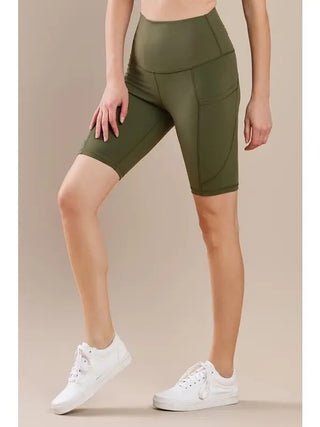 Yelete- Buttery Soft Biker Shorts with Pockets 8in Inseam