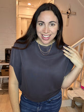 Load image into Gallery viewer, Charlotte Avery Short Sleeve Scuba Oversized Top
