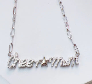 Cheer Mom Crystal Necklace