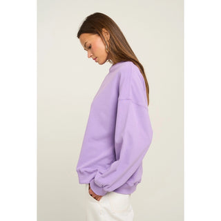 The Greii Lavender Oversized Crewneck Sweatshirt – Soft Relaxed Fit