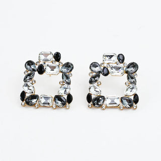 Treasure Jewels - Feeling Glam Statement Black Earrings