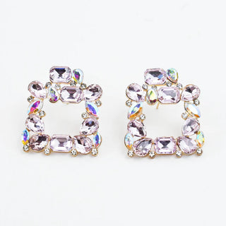 Treasure Jewels - Feeling Glam Statement Pink Earrings