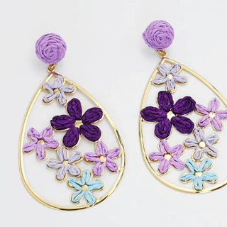 Treasure Jewels - Flower Paradise Purple Earrings